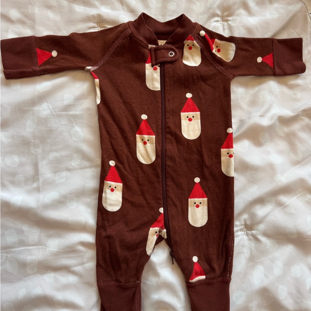 Hanna Andersson Brown Santa Kids Pajamas